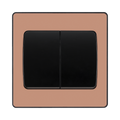 BG Evolve Polished Copper 2G 2 Way Wide Rocker Light Switch PCDCP42WB