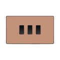 BG Evolve Polished Copper 3G 2W Light Switch PCDCP432B