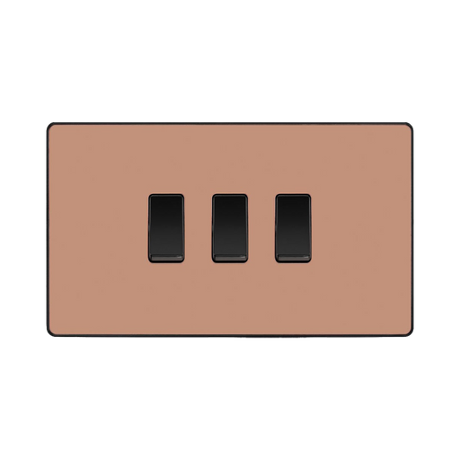 BG Evolve Polished Copper 3G 2W Light Switch PCDCP432B