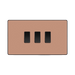 BG Evolve Polished Copper 3G 2W Light Switch PCDCP432B