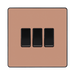BG Evolve Polished Copper 3G 2 Way Light Switch PCDCP43B