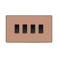 BG Evolve Polished Copper 4G 2 Way Light Switch PCDCP44B