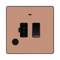 BG Evolve Polished Copper 13A Switched Spur with Neon and Flex Outlet PCDCP52B