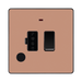 BG Evolve Polished Copper 13A Switched Spur with Neon and Flex Outlet PCDCP52B