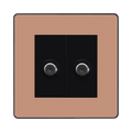 BG Evolve Polished Copper Double Satellite Socket PCDCP612B