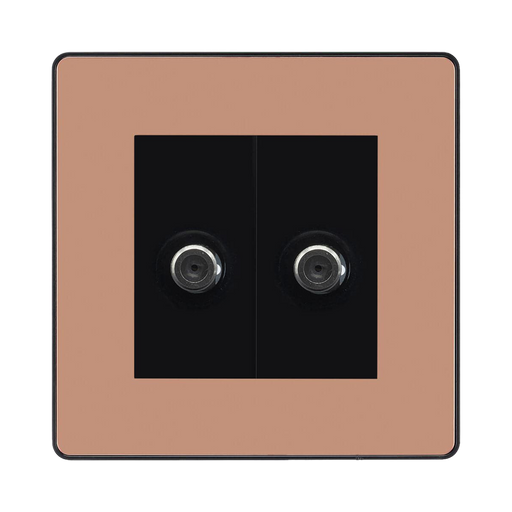 BG Evolve Polished Copper Double Satellite Socket PCDCP612B