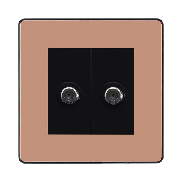 BG Evolve Polished Copper Double Satellite Socket PCDCP612B