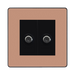 BG Evolve Polished Copper Double Satellite Socket PCDCP612B
