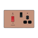 BG Evolve Polished Copper 45A Cooker Control Unit with Double Pole Switch and LED PCDCP70B