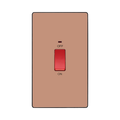 BG Evolve Polished Copper 45A Cooker Switch with LED PCDCP72B