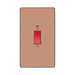 BG Evolve Polished Copper 45A Cooker Switch with LED PCDCP72B