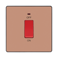 BG Evolve Polished Copper 45A Cooker Switch with LED PCDCP74B