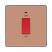 BG Evolve Polished Copper 45A Cooker Switch with LED PCDCP74B