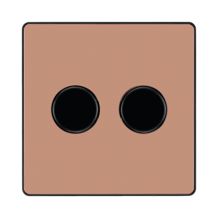 BG Evolve Polished Copper 2G Dimmer Switch PCDCP82B