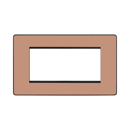 BG Evolve Polished Copper 4G Euro Module Plate PCDCPEMR4B
