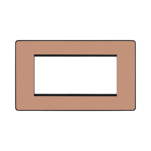 BG Evolve Polished Copper 4G Euro Module Plate PCDCPEMR4B