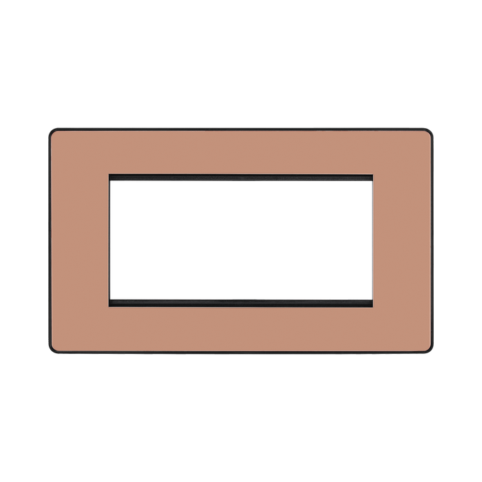 BG Evolve Polished Copper 4G Euro Module Plate PCDCPEMR4B