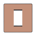 BG Evolve Polished Copper 1G Euro Module Plate PCDCPEMS1B