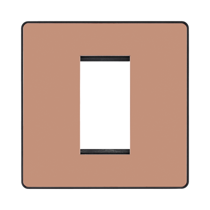 BG Evolve Polished Copper 1G Euro Module Plate PCDCPEMS1B