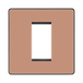 BG Evolve Polished Copper 1G Euro Module Plate PCDCPEMS1B