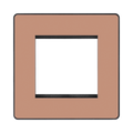 BG Evolve Polished Copper 2G Euro Module Plate PCDCPEMS2B