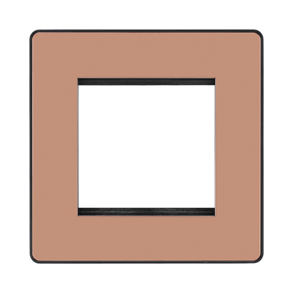 BG Evolve Polished Copper 2G Euro Module Plate PCDCPEMS2B