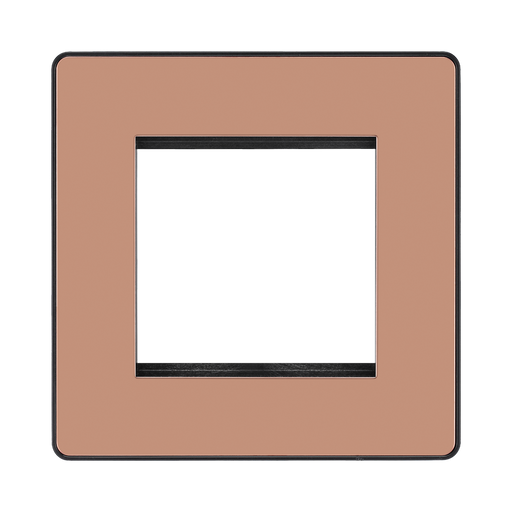 BG Evolve Polished Copper 2G Euro Module Plate PCDCPEMS2B
