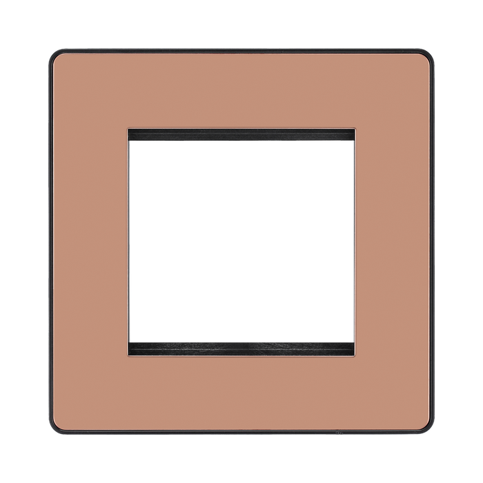BG Evolve Polished Copper 2G Euro Module Plate PCDCPEMS2B