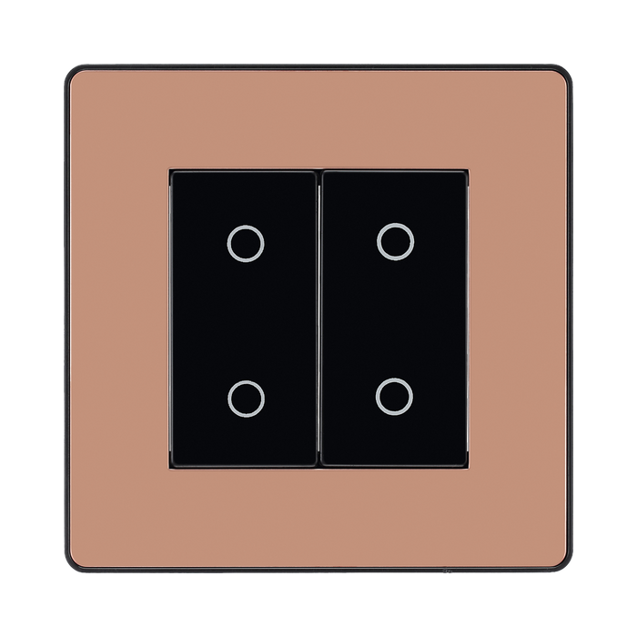 BG Evolve Polished Copper 2G Master Touch Dimmer Switch PCDCPTDM2B