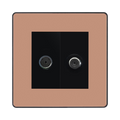 BG Evolve Polished Copper TV & Satellite Socket PCDCPTVSATB