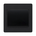 BG Evolve Matt Black 1G 2W Wide Rocker Light Switch PCDMB12WB