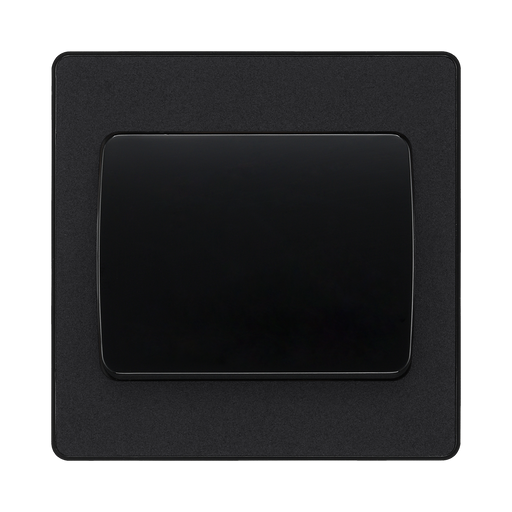 BG Evolve Matt Black 1G 2W Wide Rocker Light Switch PCDMB12WB