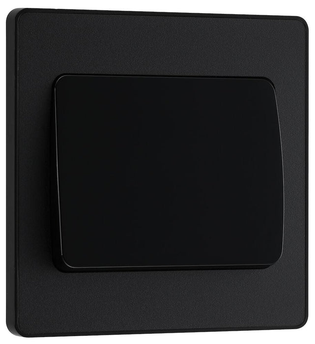 BG Evolve Matt Black 1G 2W Wide Rocker Light Switch PCDMB12WB - view 2
