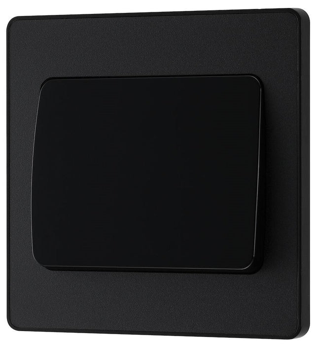 BG Evolve Matt Black 1G 2W Wide Rocker Light Switch PCDMB12WB - view 3