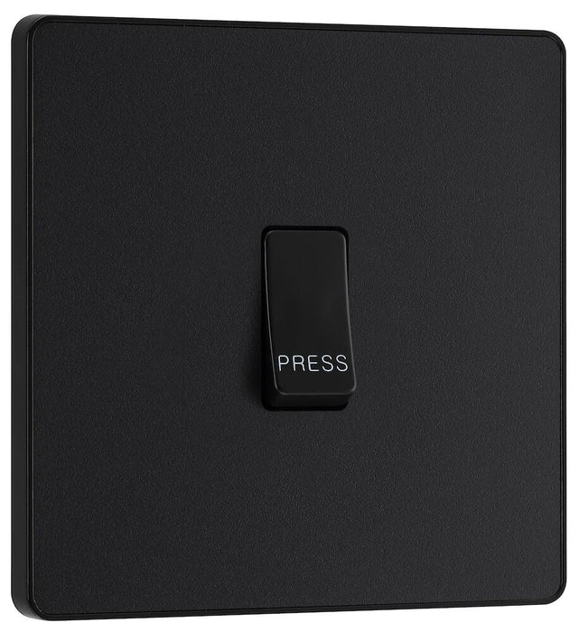 BG Evolve Matt Black 10A Retractive Press Switch PCDMB14B - view 2