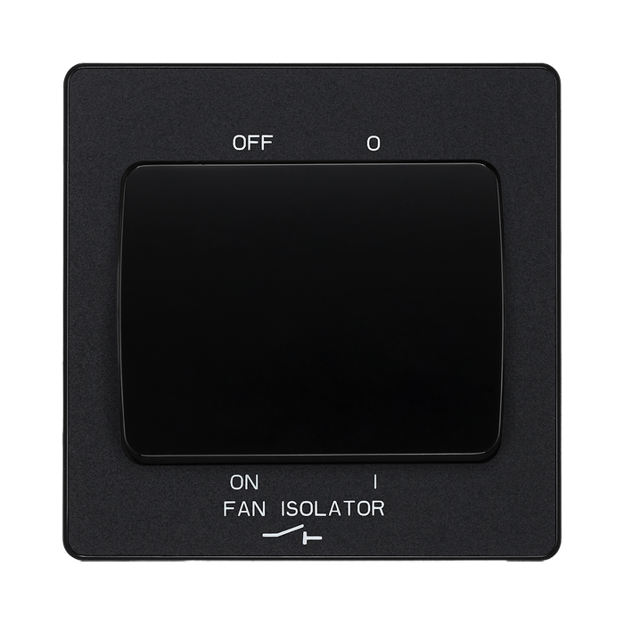 BG Evolve Matt Black 10A Fan Isolator Switch PCDMB15B