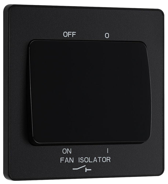 BG Evolve Matt Black 10A Fan Isolator Switch PCDMB15B - view 2
