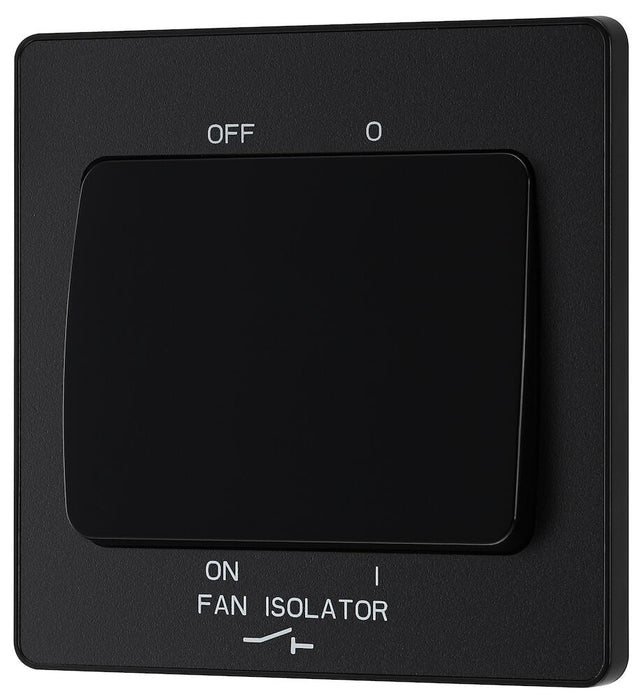 BG Evolve Matt Black 10A Fan Isolator Switch PCDMB15B - view 3