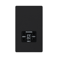 BG Evolve Matt Black Dual Voltage Shaver Socket PCDMB20B – straight-on front view