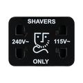 BG Evolve Matt Black Dual Voltage Shaver Socket PCDMB20B