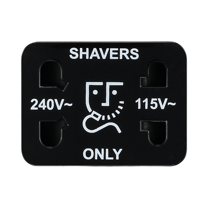 BG Evolve Matt Black Dual Voltage Shaver Socket PCDMB20B