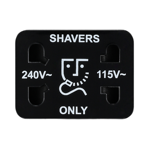 BG Evolve Matt Black Dual Voltage Shaver Socket PCDMB20B