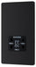 BG Evolve Matt Black Dual Voltage Shaver Socket PCDMB20B - view 3