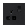 BG Evolve Matt Black 13A Single Socket PCDMB21B