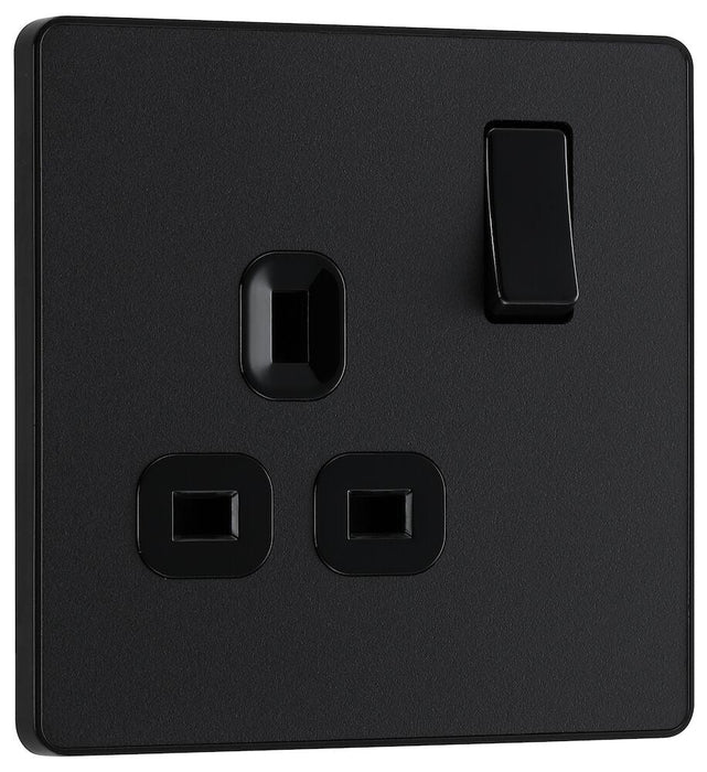 BG Evolve Matt Black 13A Single Socket PCDMB21B - view 2