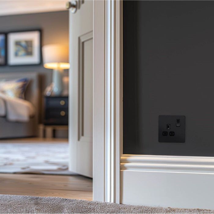 BG Evolve Matt Black 13A Single Socket PCDMB21B - view 6