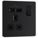 BG Evolve Matt Black 13A A+C USB Socket PCDMB21UAC18B - view 2