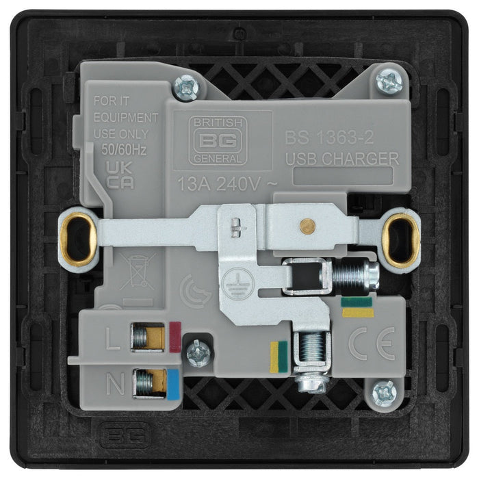 BG Evolve Matt Black 13A A+C USB Socket PCDMB21UAC18B - view 4