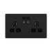 BG Evolve Matt Black 13A Double Socket PCDMB22B