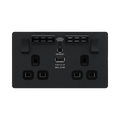 BG Evolve Matt Black WiFi Extender with 13A double USB Socket PCDMB22UWRB